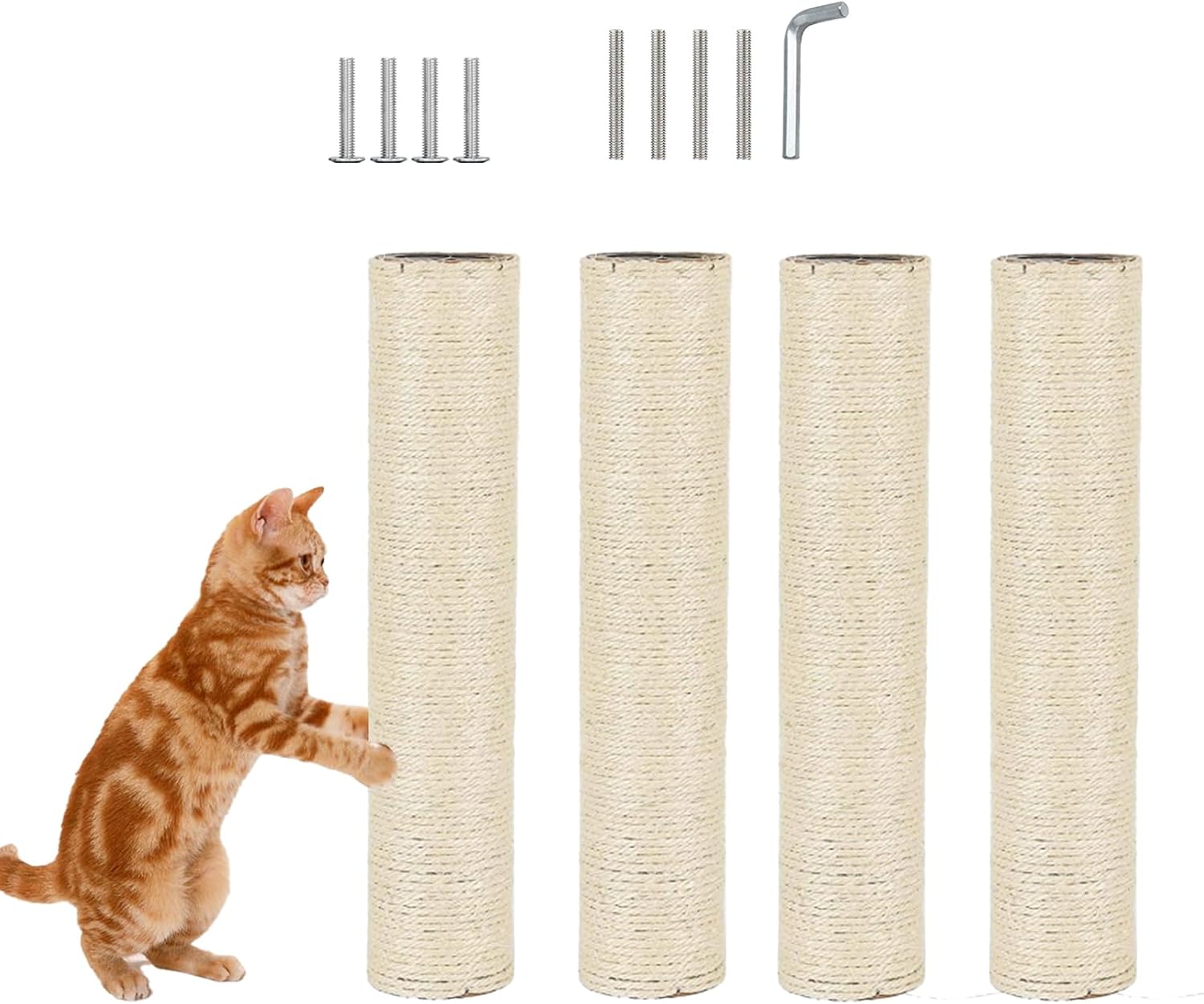 MUYG 4 Pcs Cat Scratching Post Replacement for Indoor 15.7