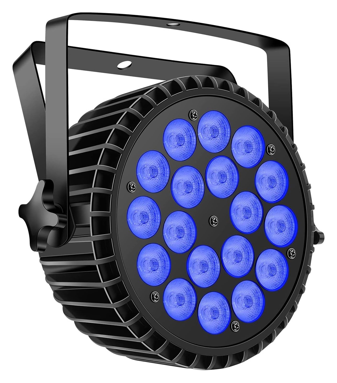 Luce da palco per DJ a LED Attrezzatura di illuminazione for DJ da palcoscenico RGBW UV 4in1 in alluminio 18x12w RGBW UV 4in1 LED DMX a 4 colori Par Light RGBW UV per Eventi Feste di Natale Matrimoni