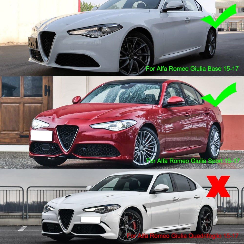 Carbon Fiber Side Skirts for Alfa Romeo Giulia Base & Sport 2015-2022 Sedan Car Side Skirt Extension Rocker Panel Splitters Factory Outlet (B Style)