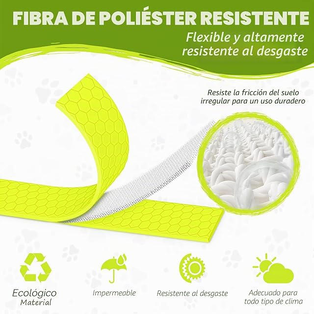 Foto 4 de 8 de Correa Perro Larga, 3 m / 5m / 7m / 10m / 15m Impermeable, Amarillo
