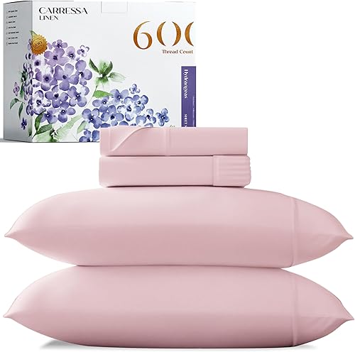 Miniatura 1 de Carressa Linen - Juego de sábanas 100% algodón de 600 hilos
