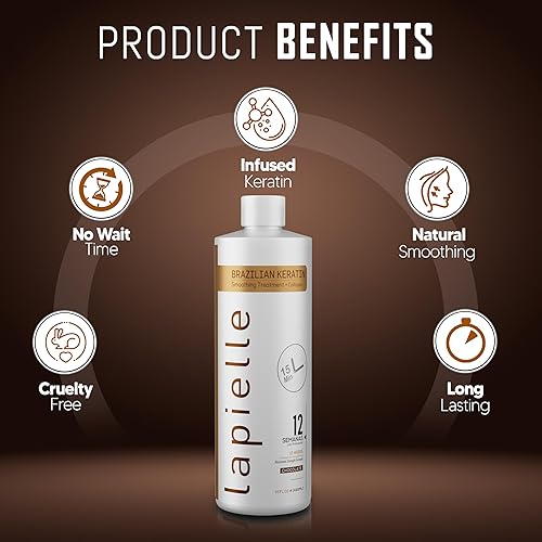 Miniatura 5 de Lapielle - Queratina brasileña con aceite de argán, para cabello seco y dañado, solo uso profesional (16 onzas líquidas).