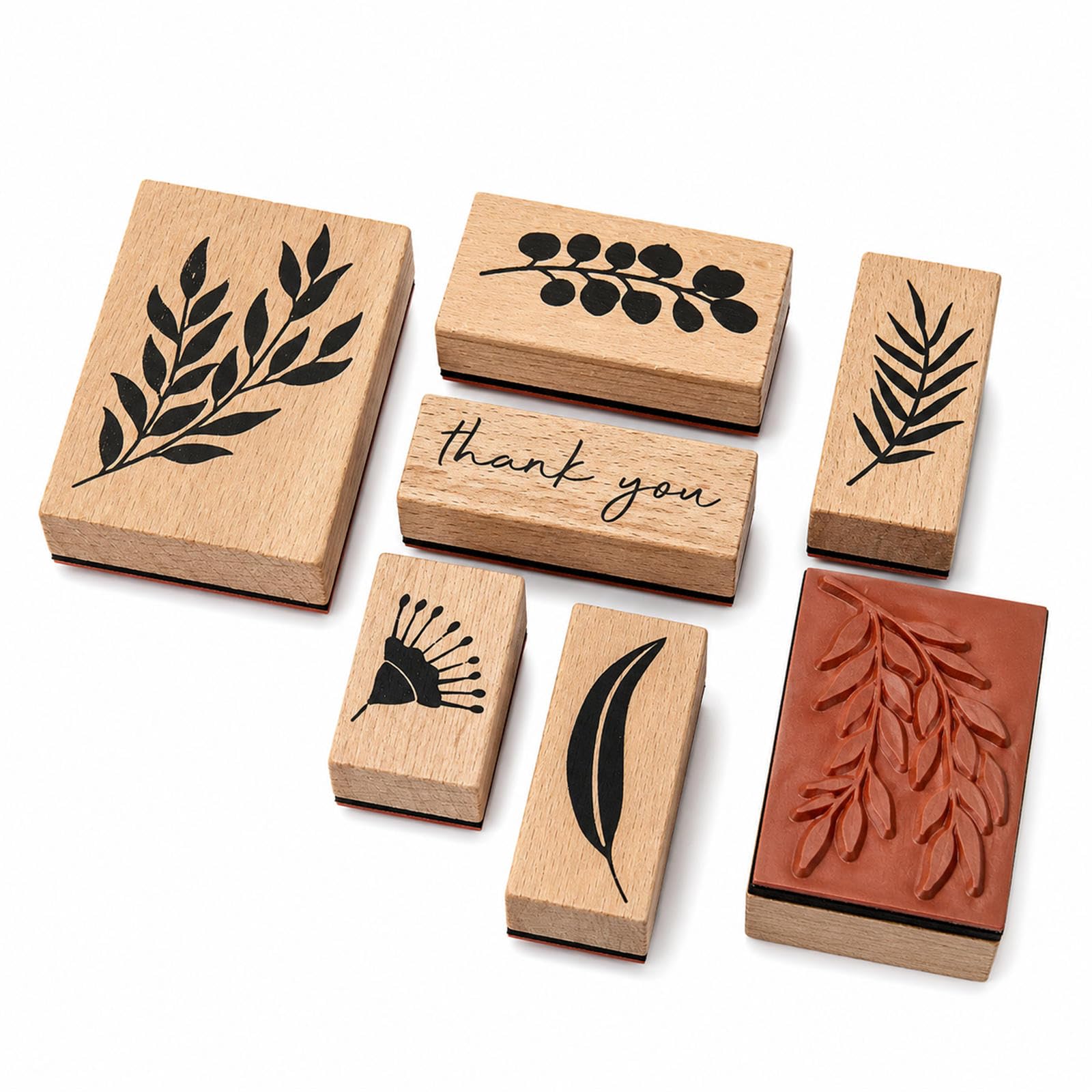 Vintage Flower Stamps - 8 Pcs for Crafting -8