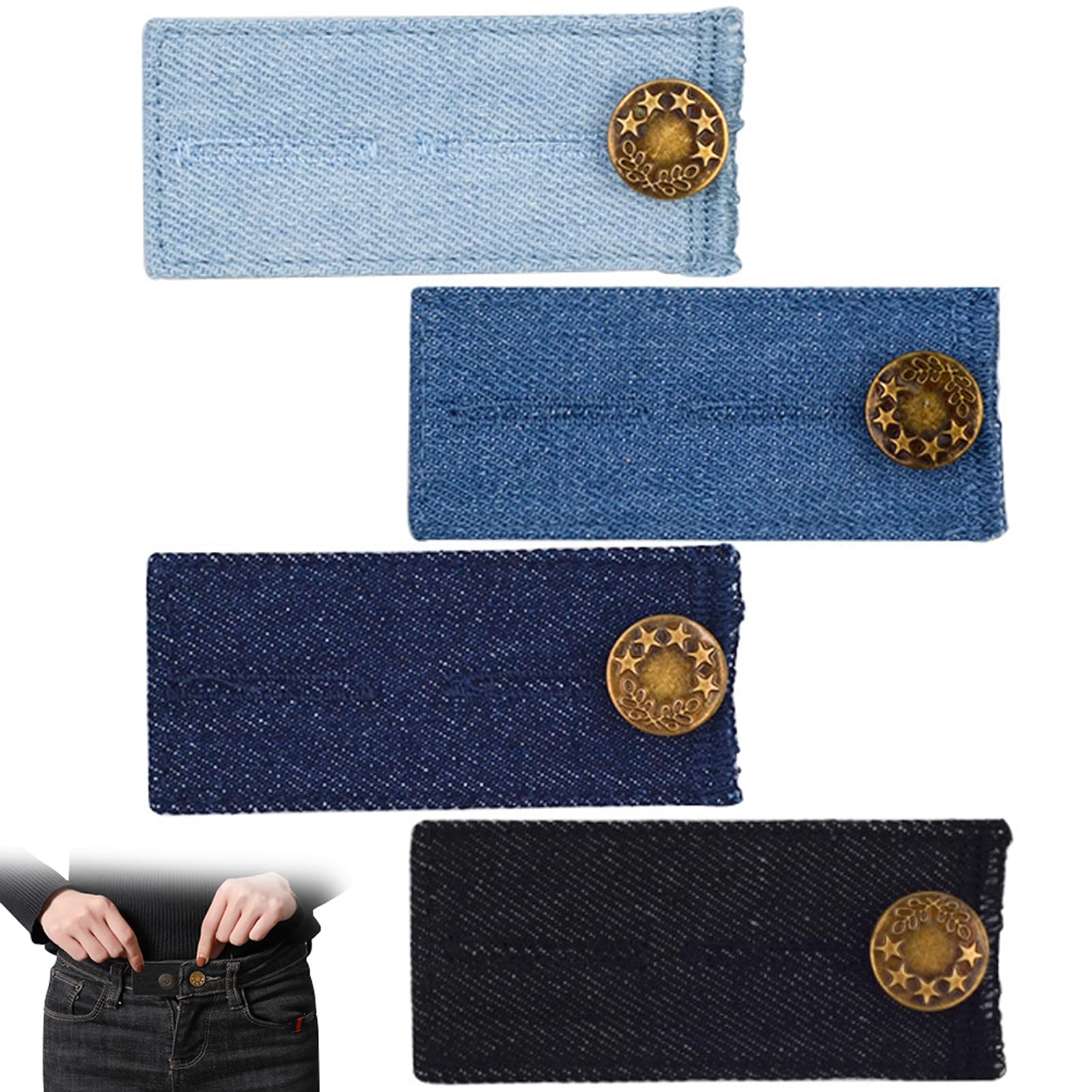 Boton Pantalon Ajustable Extensión De Cintura Para Pantalones, 10 Unidades, Extensión De Botones Ajuste Pantalón Apretado Fácil