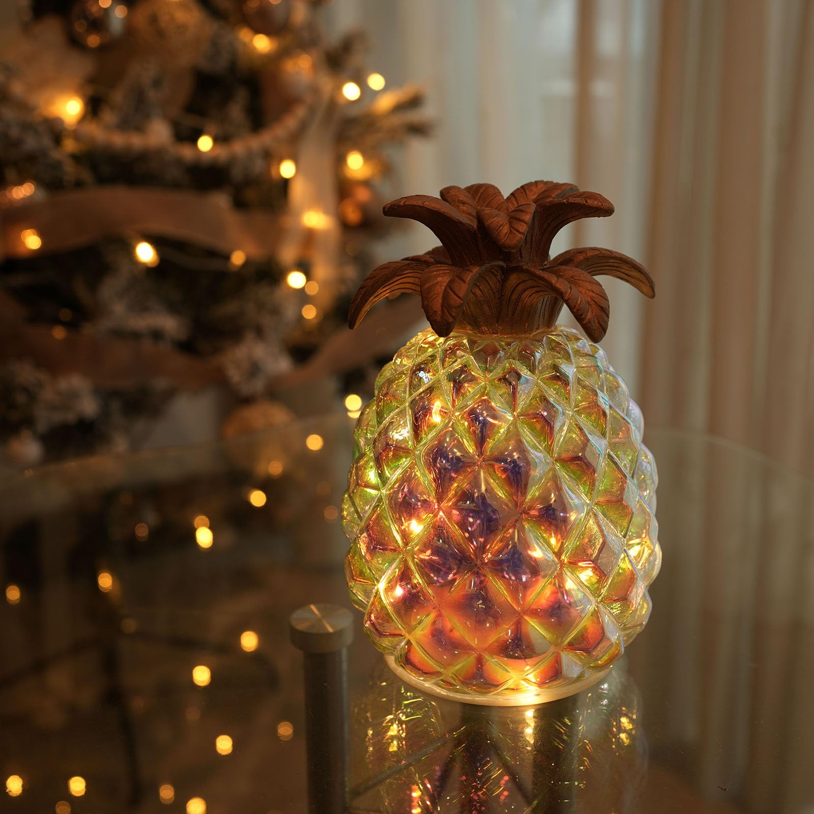 Amazon.com: Iridescence Mercury Glass Pineapple Lamp 7 Inch