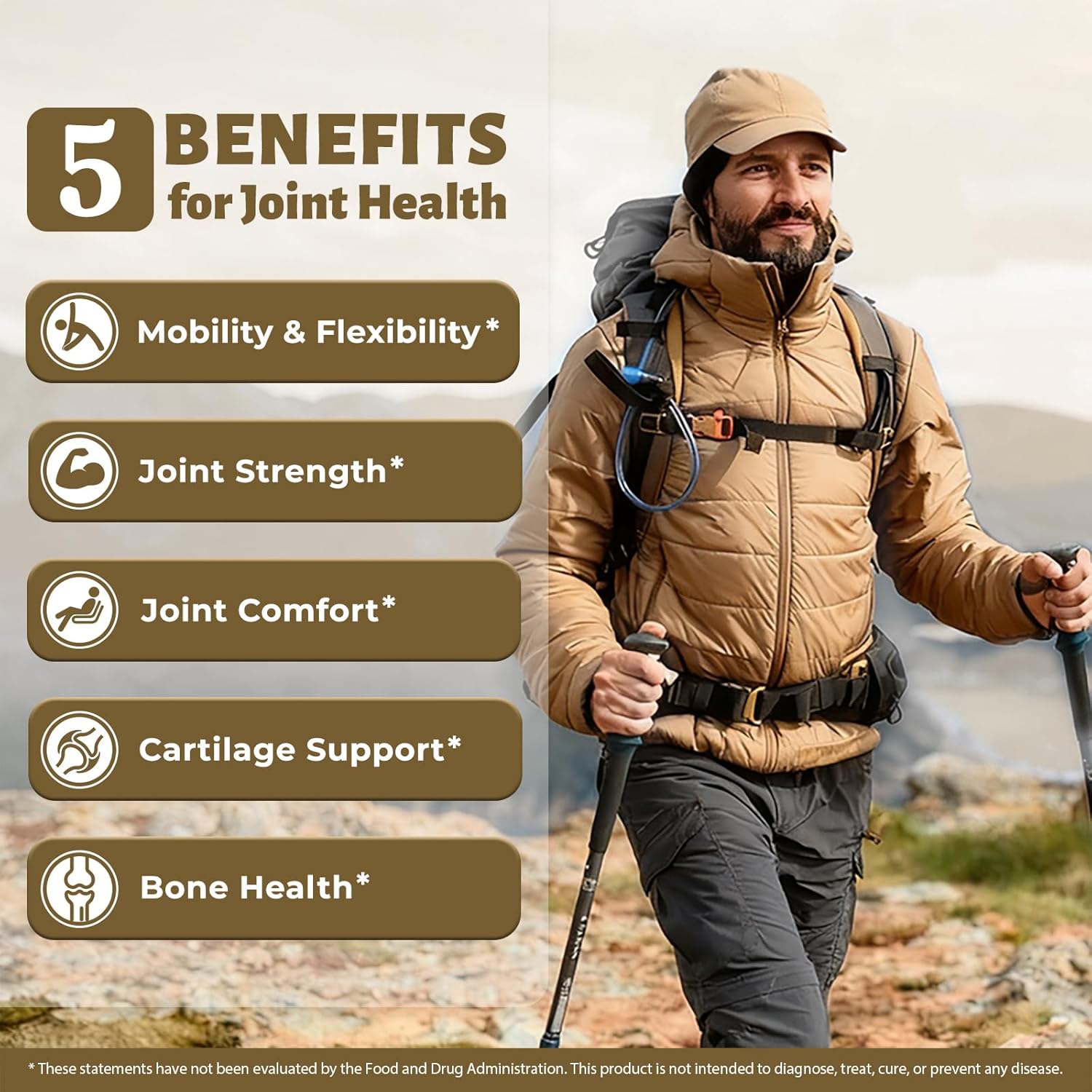 Joints Health Suppplement, Glucosamine Chondroitin MSM - Joint Support Supplement for Women and Men with Turmeric, MSM &Boswellia, for Cartilage, Joint Health and Flexibility - 120 Capsules