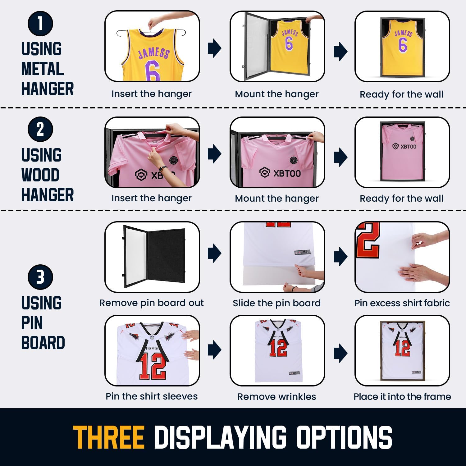 Jersey Frame Display Case ,Jersey Shadow Box with 98% UV Protective Acrylic Door for Football,Basketball,Baseball Sports Jersey (Black, 1 Pack) - Image 6