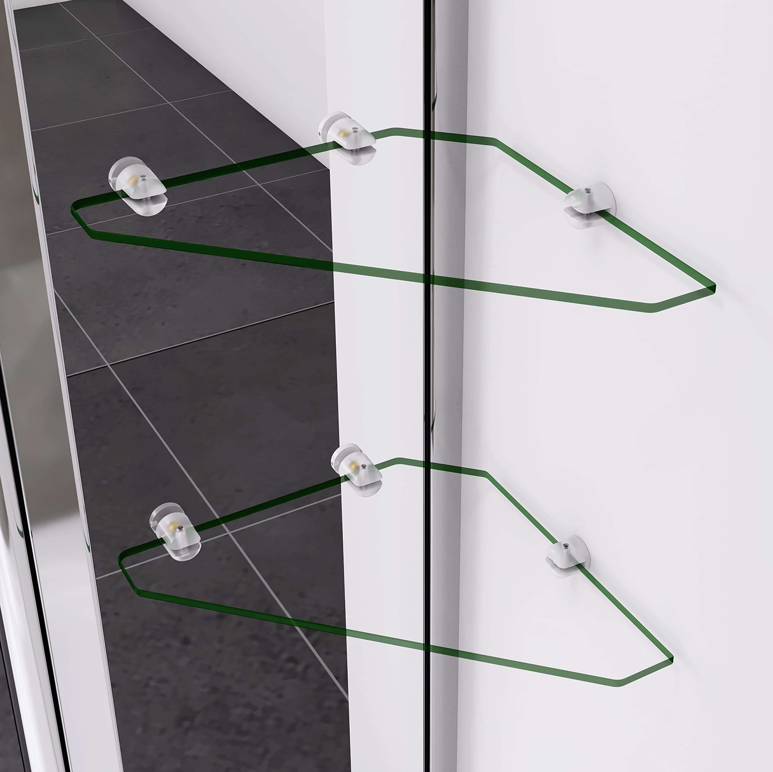 Mamparas de Bañera Biombo de Baño Abatible Cristal Templado 5 MM Estante Toallero, 90x140 CM
