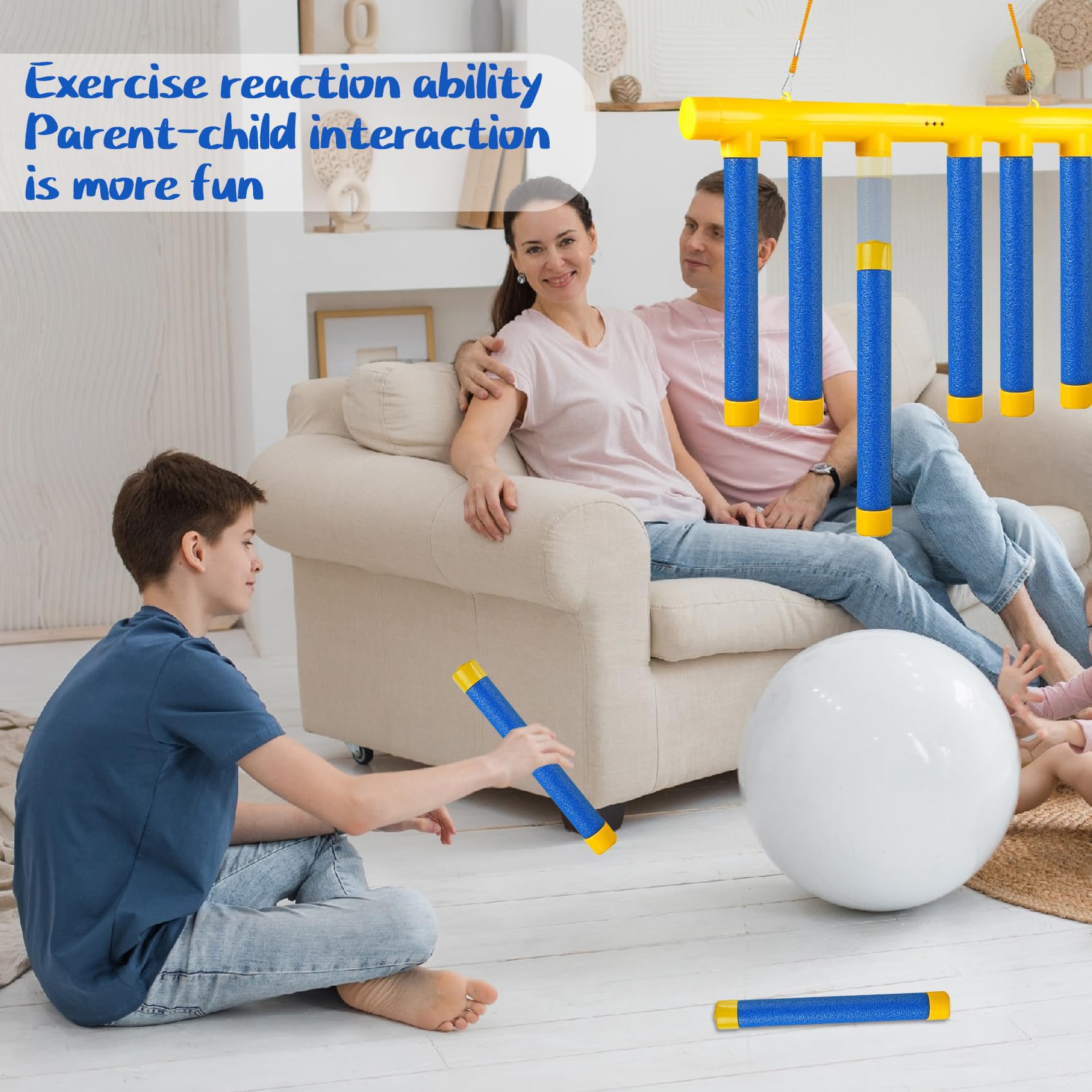2025 Reflex Drop Sticks Challenge Game with Remote Control - 3 Adjustable Speed Modes Hand-Eye Coordination & Reaction Training Toy, Fun Catch Falling Sticks Game for Kids, Adults