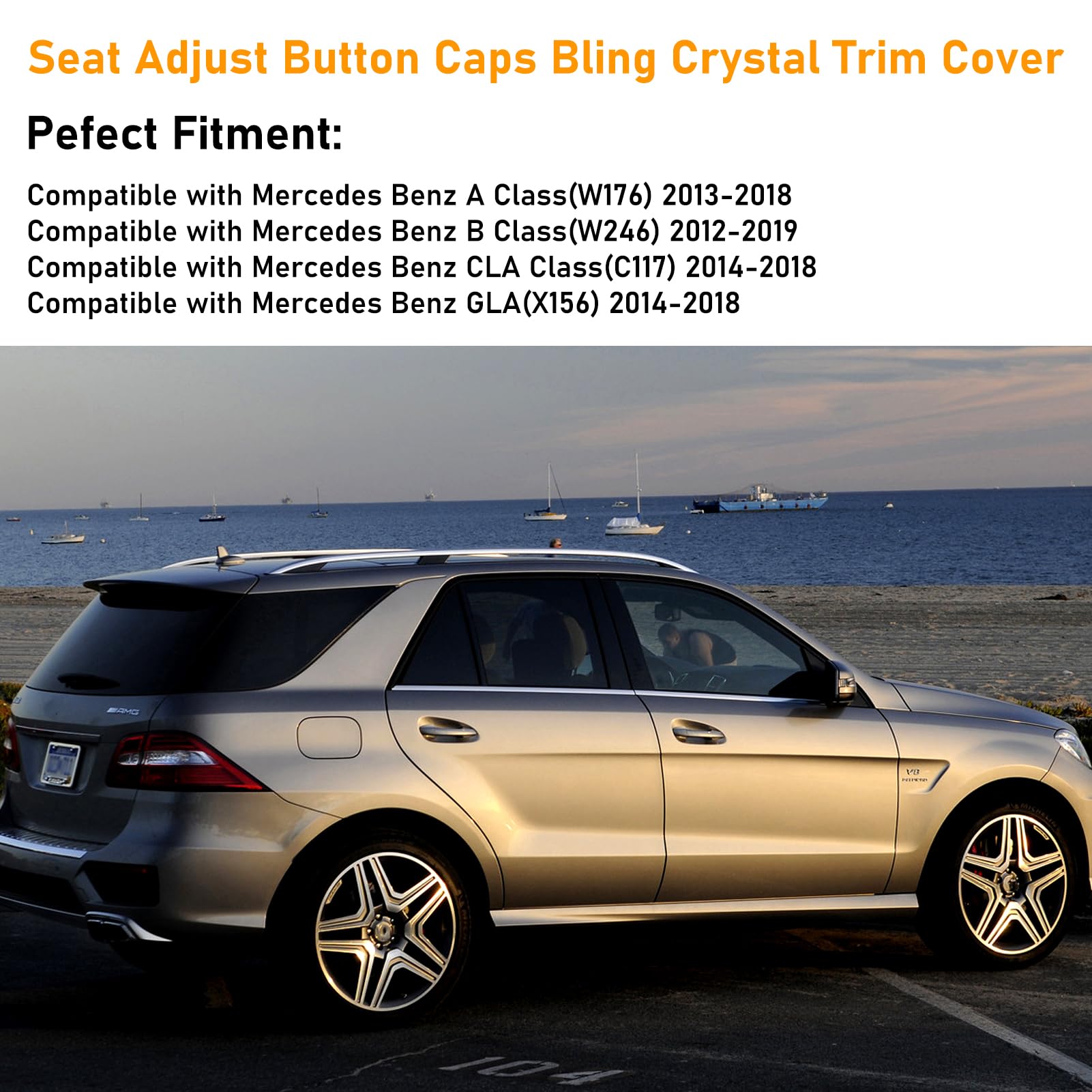 Lot De 6 Capuchons Boutons Réglage Siège Mercedes - Compatible ML, Classe B, Classe C, Etc. - 3