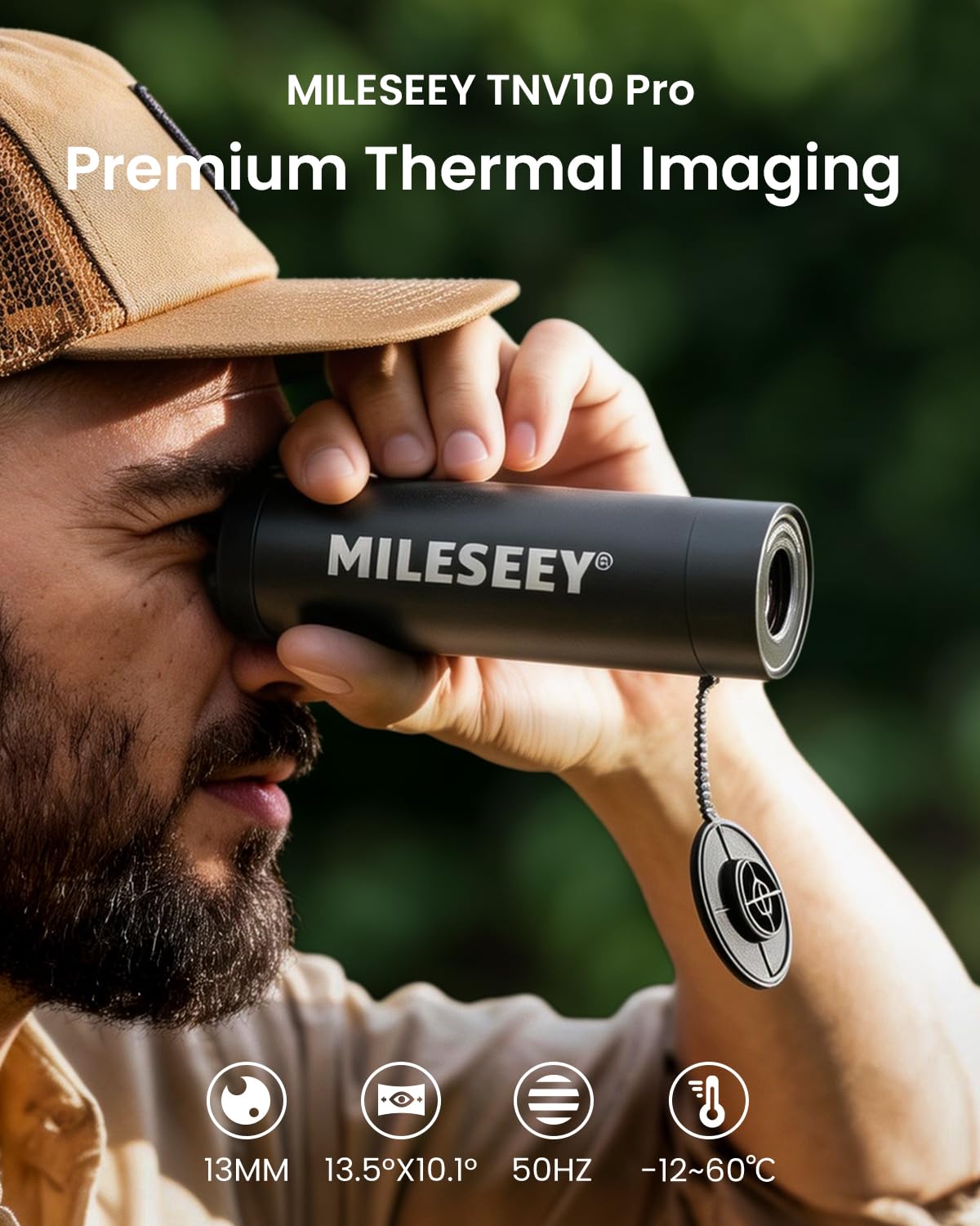 MiLESEEY TNV10 Pro Handheld wärmebildkamera Jagd mit 320 x 240 und 12μm Infrarot-Auflösung,13mm 50Hz nachtsichtgerät mit wärmebild,12 Hours Running Time,Fotos und Videos aufnehmen