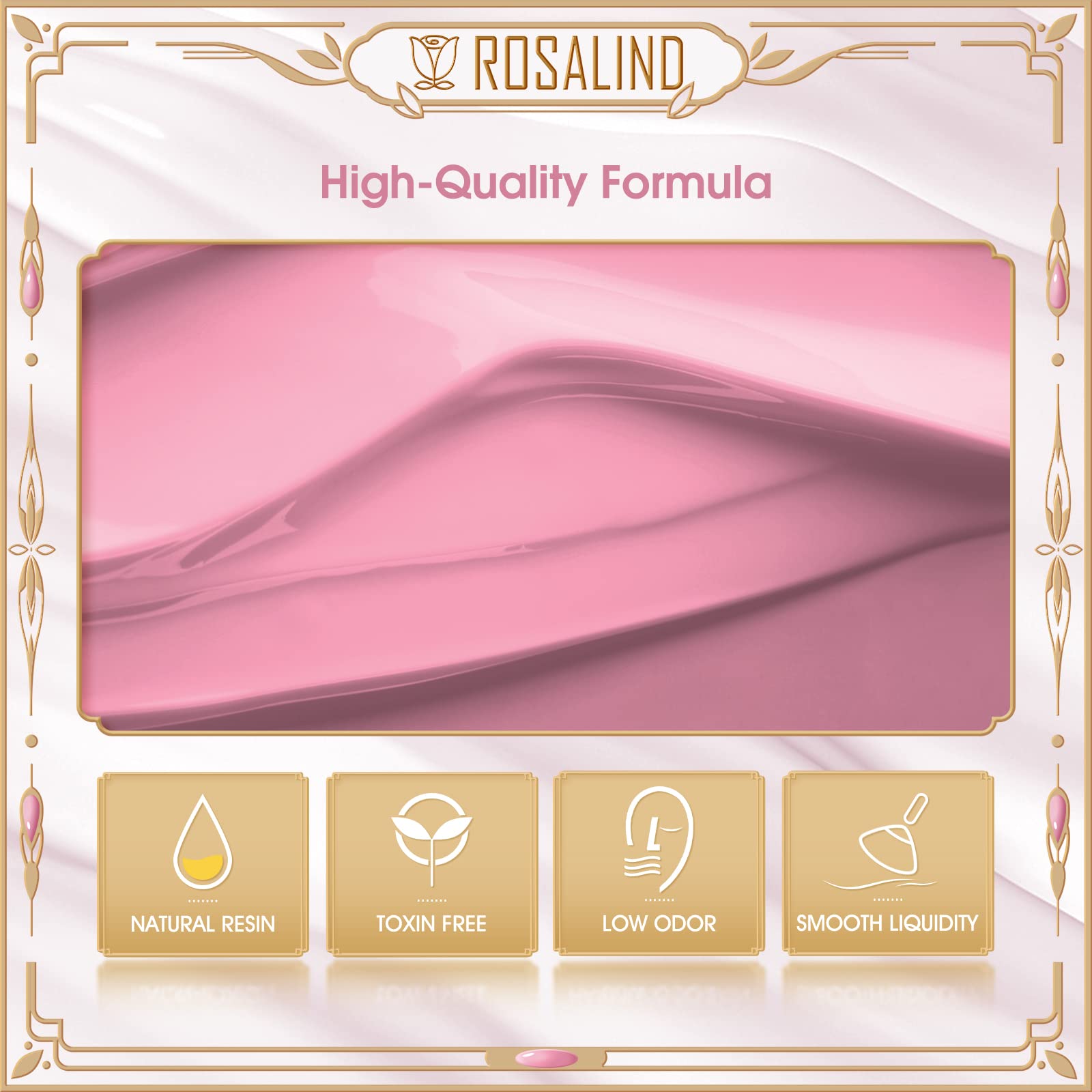 ROSALIND Uñas Semipermanentes Kit Completo Lámpara 48W, 6 Colores 10ML Pastel Pintauñas Permanentes con Base et Top Coat Mate Kit Manicura Semipermanente