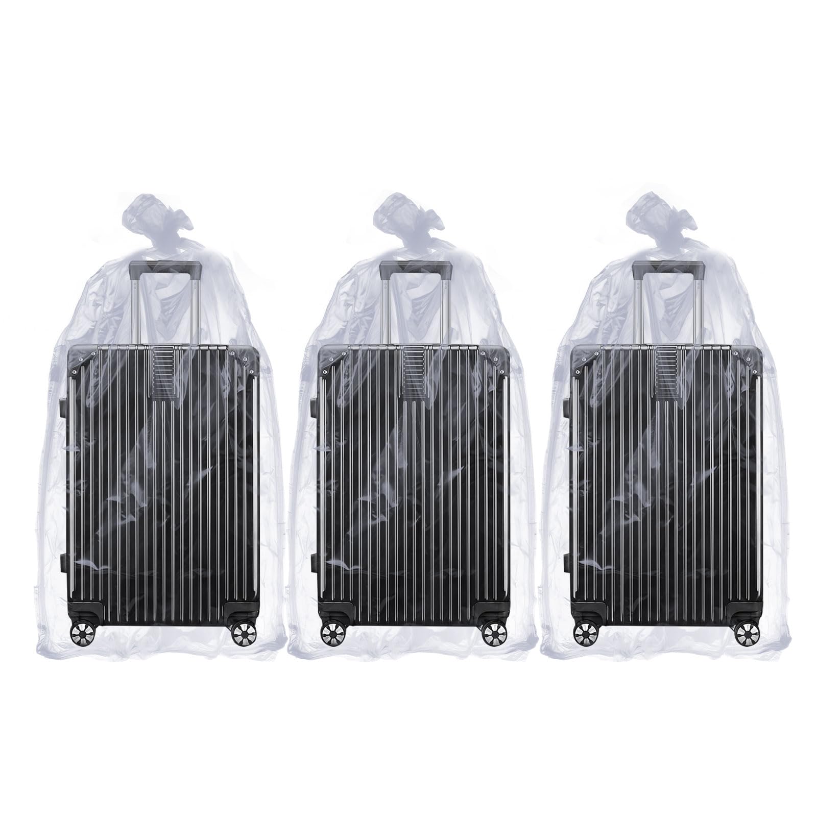 MUNSKT Transparent Oversized Storage Bag, 3 Pcs 90 x 120cm Transparent Large Plastic Bags, Waterproof and Dustproof Reusable, for Luggage, Bikes, Plush Dolls, Quilts, Duvets