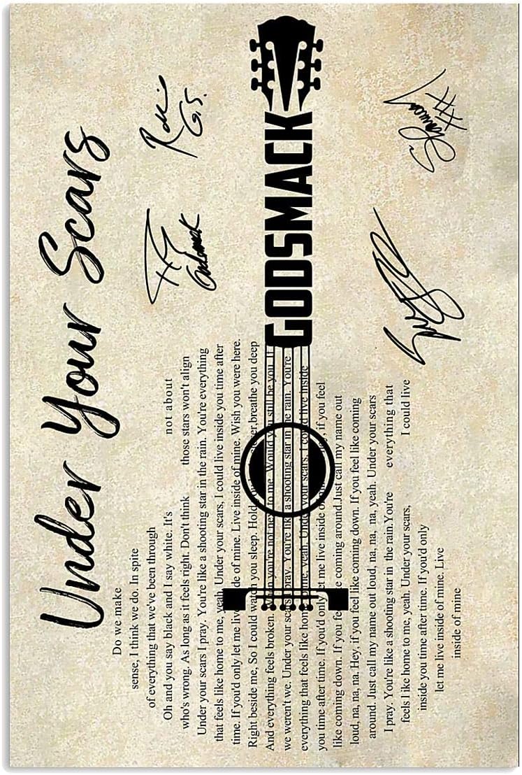 Amazon Com Pretty Shine Godsmack Under Your Scars Signed Lyrics Song Poster Gift For Men Woman Poster Home Art Wall Posters No Framed Posters Prints pretty shine godsmack under your scars signed lyrics song poster gift for men woman poster home art wall posters no framed