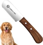 Couteau de décapage à la main pour chien professionnel, outil de stripper, poignée en bois Meranti rouge, poignée antidérapante avec lame en acier inoxydable trébuchant (couleur, main droite)