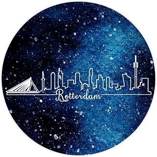 Zyadsinoudor 50 Pcs Netherlands Rotterdam Skyline Vinyl Stickers Downtown Laptop Stickers New City Waterproof Sticker Labels Stickers for Car Laptop Phone Water Bottles Computer 2inch