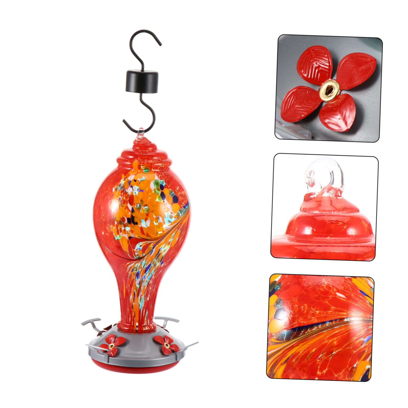 ifundom alimentatore mangiatoia solare per uccelli mangiatoie per uccelli per l'esterno Birdfeeder sospeso contenitori mangiatoie per uccelli da esterno forniture di uccelli ferro da stiro