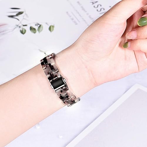 Miniatura 4 de Fossil - Correa de reloj para mujer Gen 5E de 1.654 pulgadasGen 6 de 1.654 pulgadasGen 4 Venture HR, banda de resina perla de 0.709 in, correa de