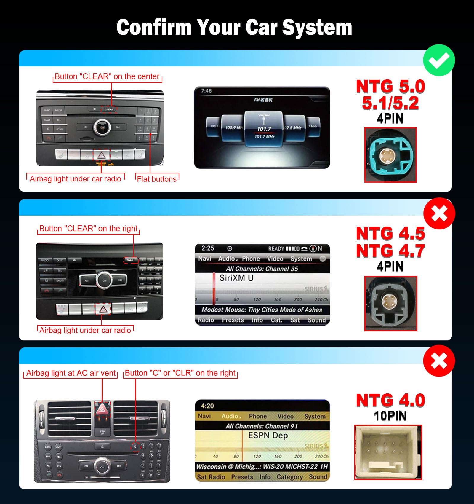 Erisin 12,3 cala 8 GB + 128 GB Android 16 radio samochodowe Bluetooth GPS nawigacja do Mercedes Benz klasy C W205 GLC klasa X253 NTG 5.0/5.1/5.2 CarPlay Android Auto WiFi 4G DAB+ IPS ekran OEM Comand