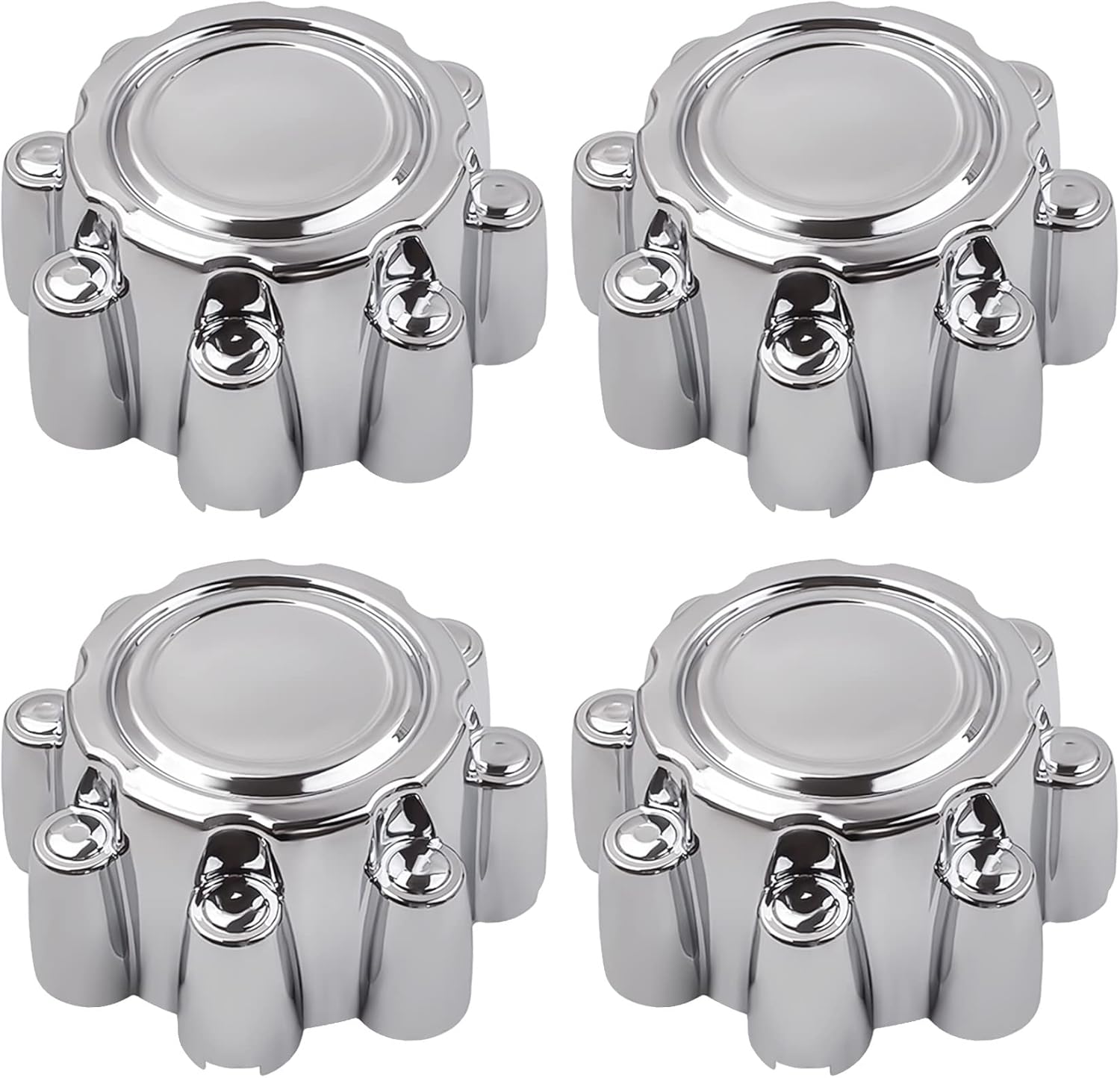 Maxpeedingrods 4pcs Wheel Center Hub Caps 8 Lug for Ford F250 F350 F-350 Super Duty 1999-2005, for Ford Excursion 2000-2005, 8.4 inch Chrome Cap for 16"& 18" Wheel Pickup 2-Door 5.4L