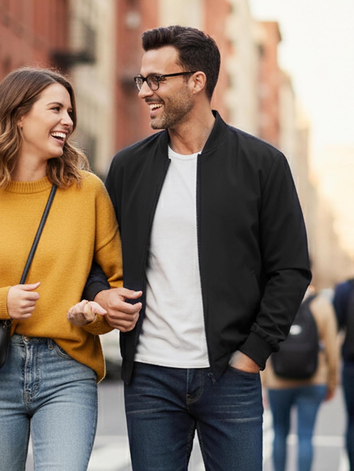 Men's Lightweight Bomber Jacket | Relaxed Fit Windbreaker for Spring & Fall, Casual Wear, Workouts, Dad/Family Gifts - Image 3