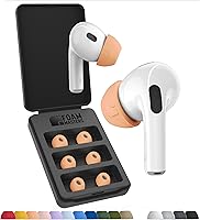 Vista 11 de Foam Masters - Almohadillas de repuesto de espuma viscoelástica para AirPods Pro de 1a y 2a generación, 3 pares, Black Magic versión 6.0, cómodas