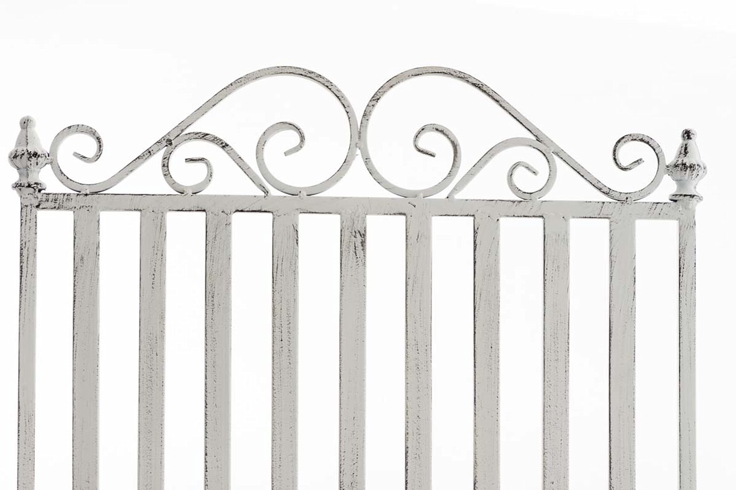 CLP Mecedora Relax Silla Smilla, Resistente al Clima para jardín, Estructura de Metal, Estilo rústico, sillón de Exterior, Color:Blanco Envejecido