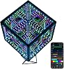 Hyper Cube LED Light LED Controller with Stand, Controller & Sound & App Reactive Table Lamp - Cool & Creative Multicolor Decorative Mirror Art Desk Night Light (6 Inchs)