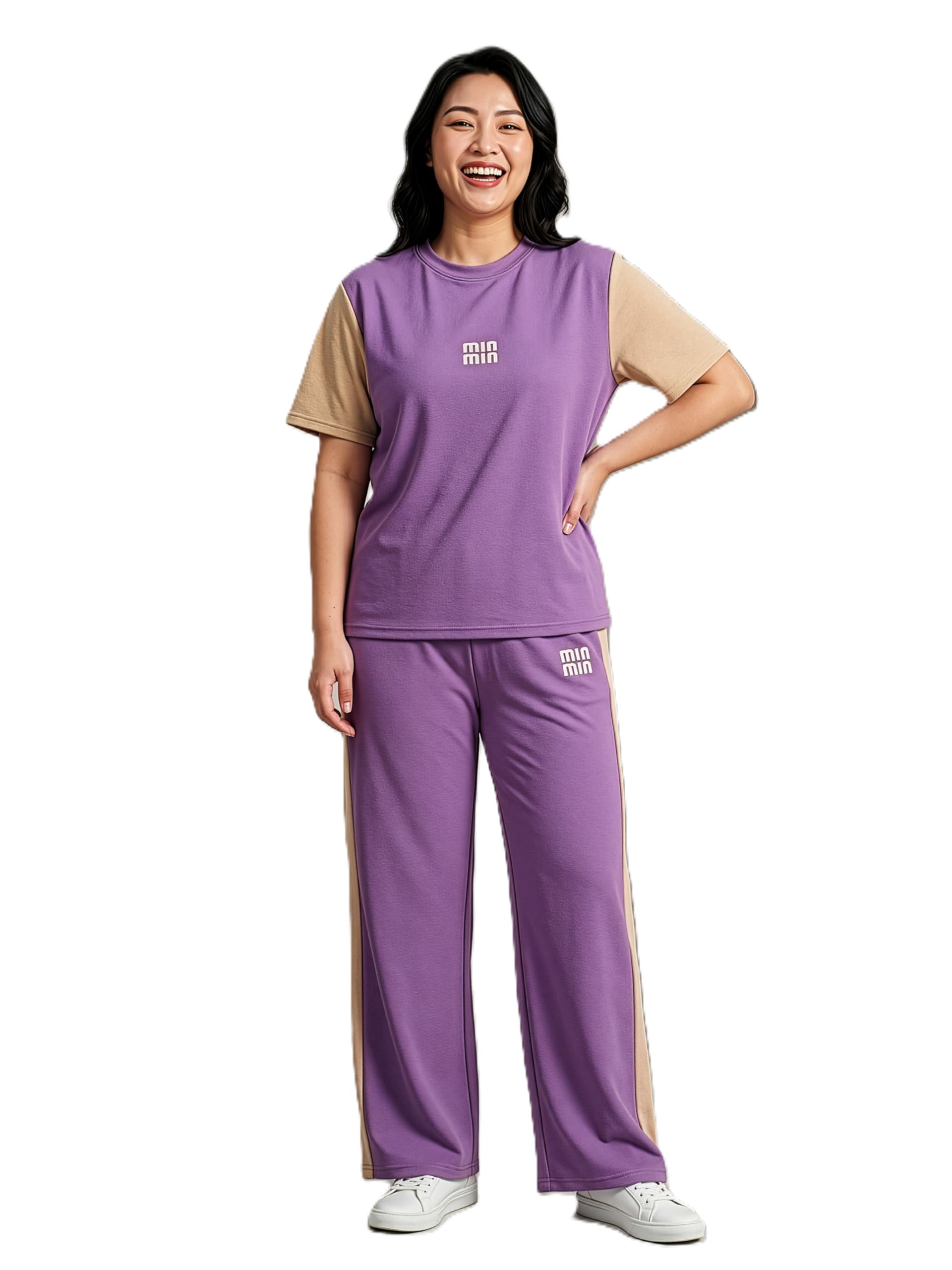 lugo Women's Printed Cotton Blend Co-Ord Set | Stylish Half Sleeve Round Neck Top with Matching Printed Trousers | Comfortable Casual Wear Two-Piece Outfit-picture-20