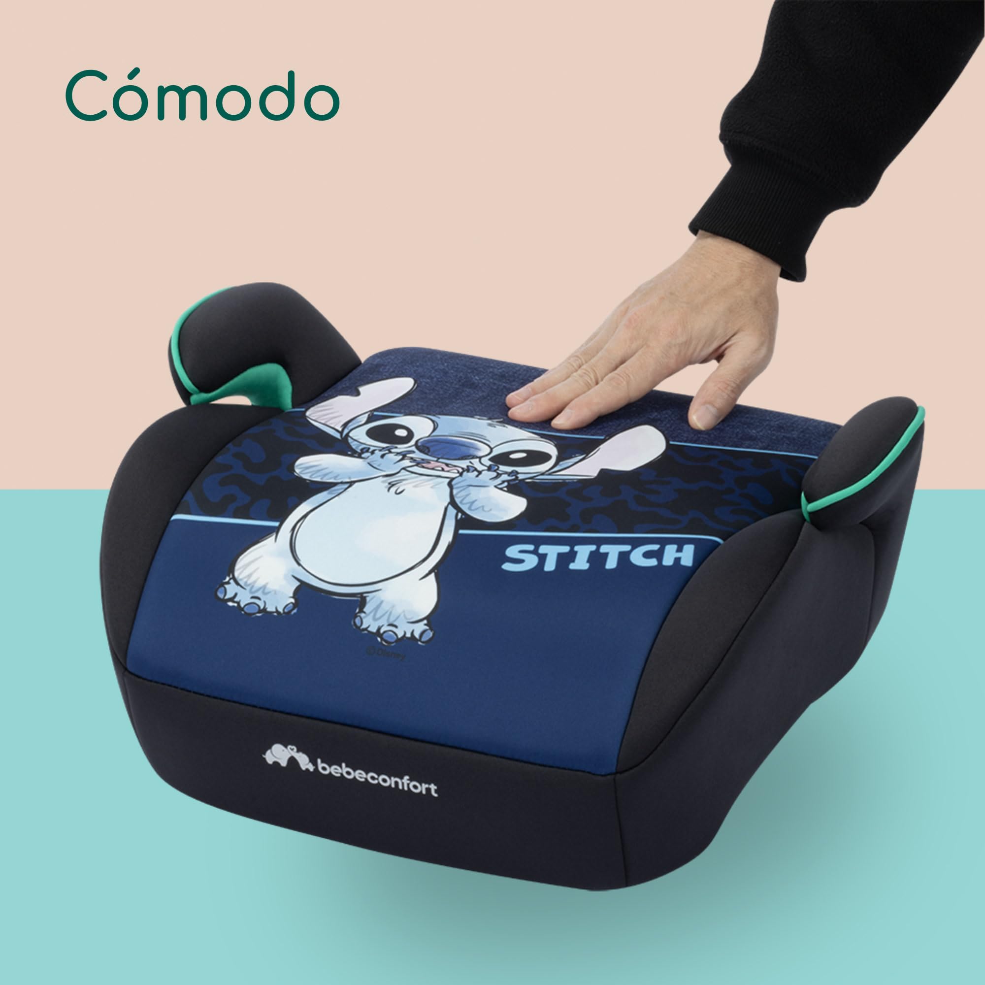 Bebeconfort Disney Manga i-Safe, Asiento Elevador Coche, Silla Coche Stitch, 6-12 Años, 128–150 cm, 22-36 kg, Ligera, Instalación Fácil con Cinturón, Acolchada, Tejidos Suaves, Authentic Stitch — view 5