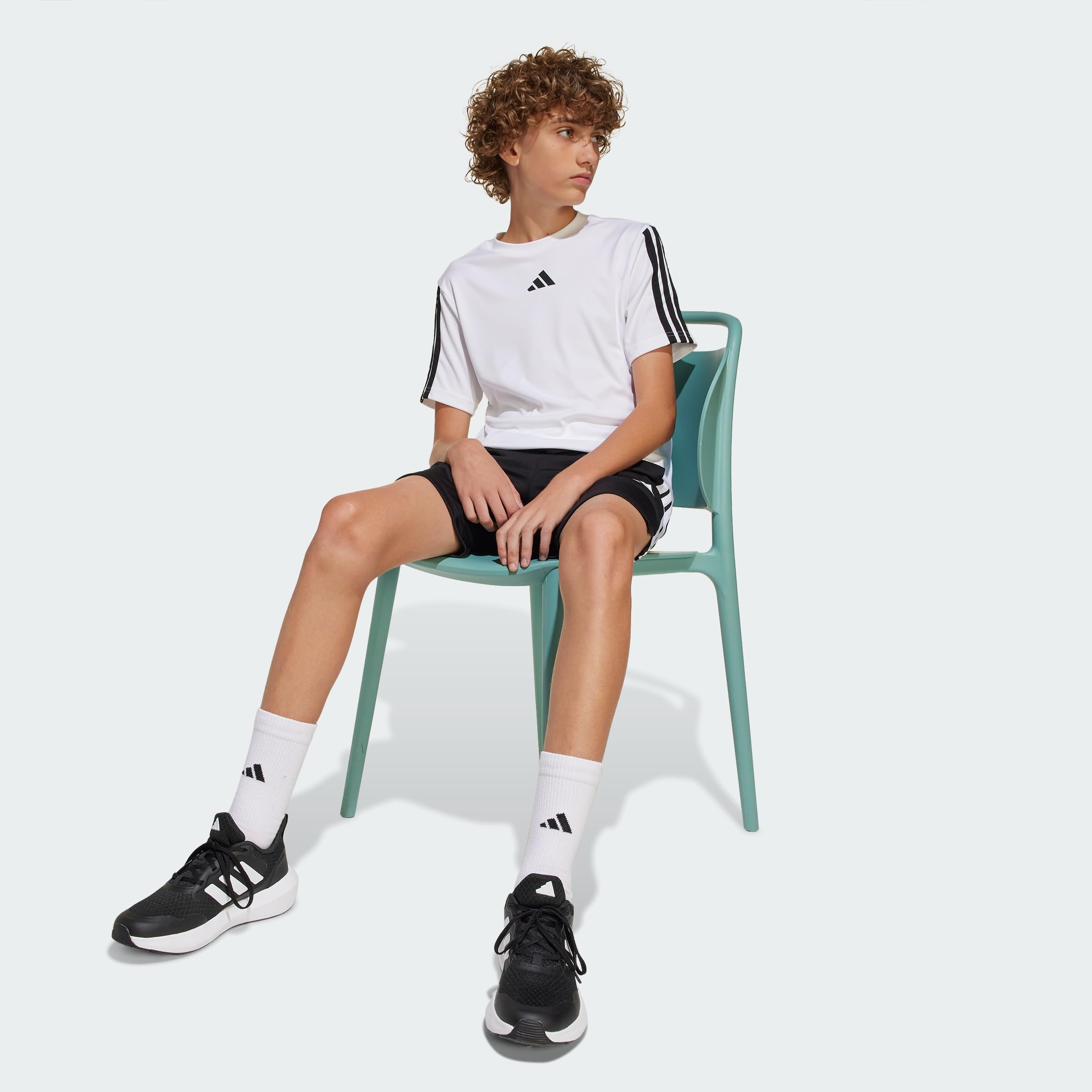 adidas 3 Stripes Camiseta de Manga Corta Niños