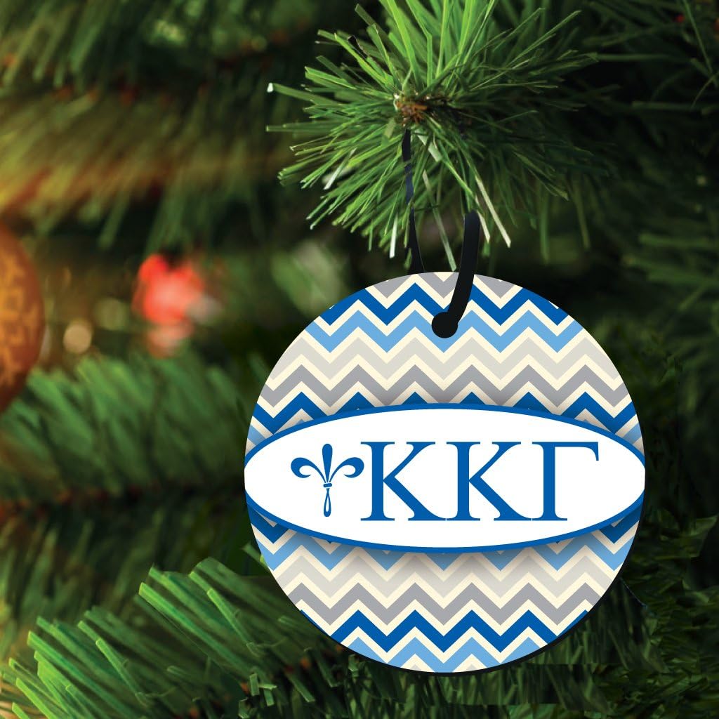VictoryStore Holiday Ornaments - Kappa Kappa Gamma Circle Ornament, Set of 3