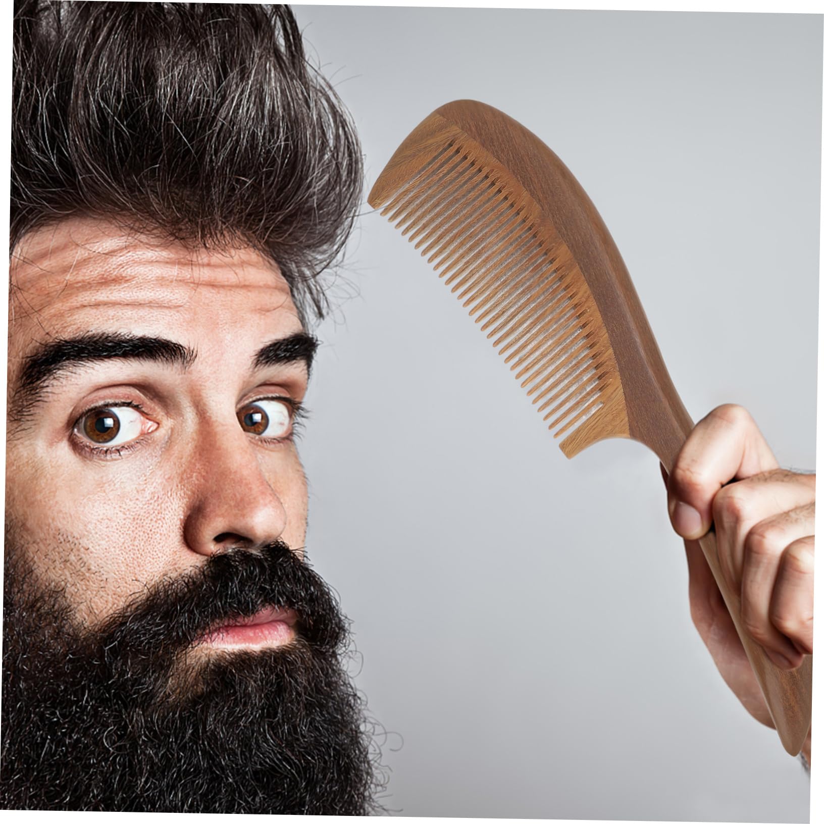 DOITOOL 5piezas Peine De Madera Antiestática De Dientes Para Cabello Rizado y Grueso Cepillo De Masaje Natural Para Mujeres Para y Relajación Del Cabelludo