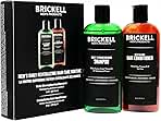 Brickell Men's Daily Revitalizing Hair Care Routine, Shampoo and Conditioner Set For Men, Mint and Tea Tree Oil Shampoo, Strength and Volume Enhancing Conditioner, Natural and Organic, Gift Set