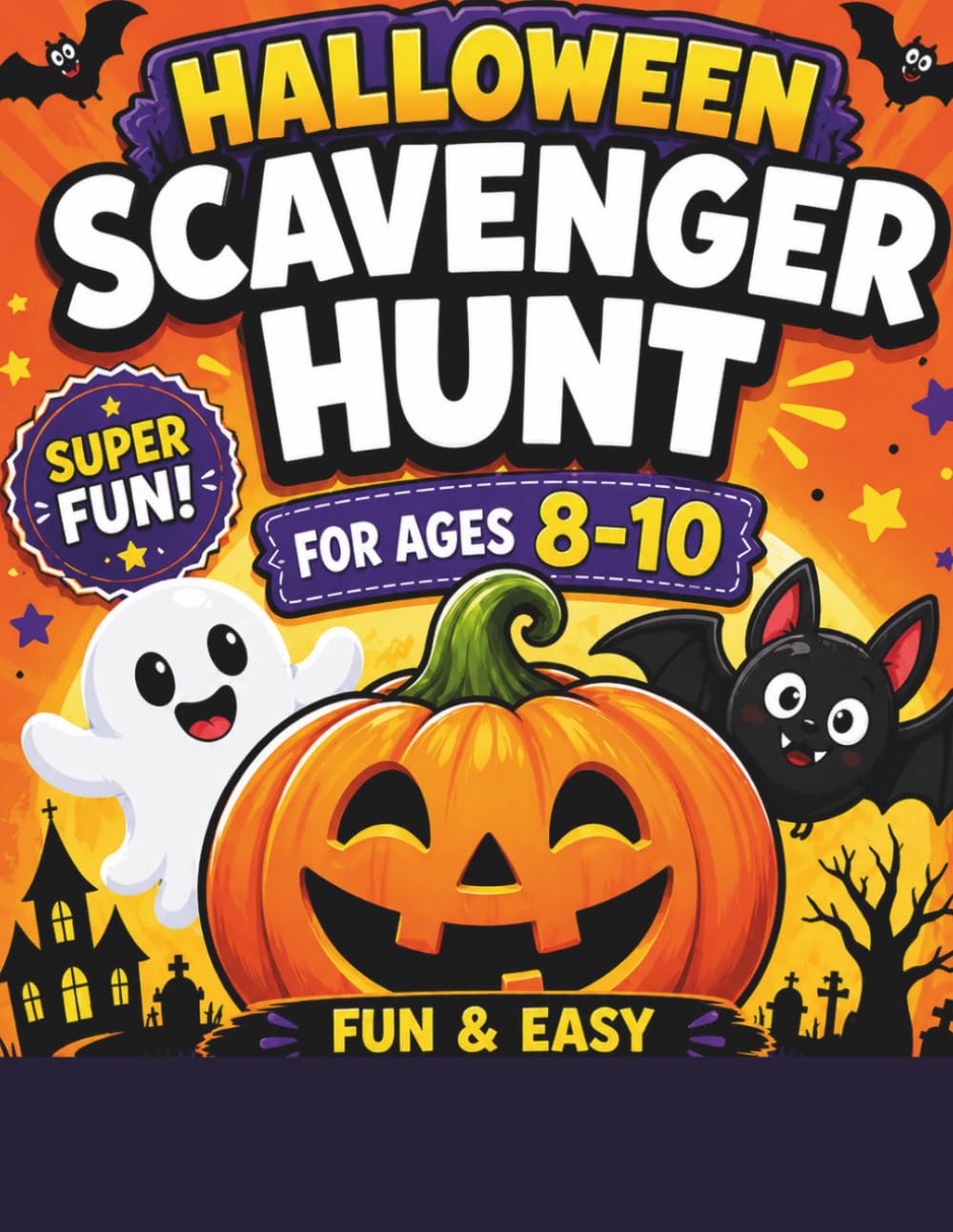 Halloween Scavenger Hunt for Kids Ages 8–10: Fun Halloween Puzzle Hunt Book for Kids | Solve the Clues, Think & Explore | Indoor & Outdoor Activity Game