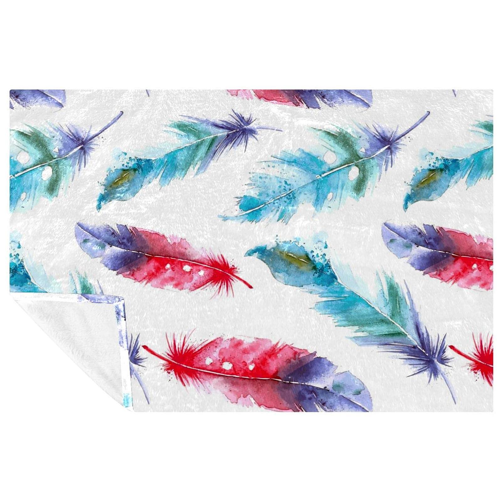 Couverture imprimé aquarelle douce et chaude de qualité supérieure pour lit