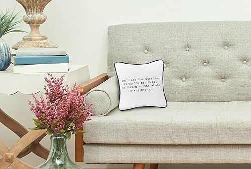 Miniatura 2 de C&F Home Almohada decorativa de 10 x 10 pulgadas con diseño de Crazy Story Funny Humor para todas las estaciones, decoración para el hogar, sala de