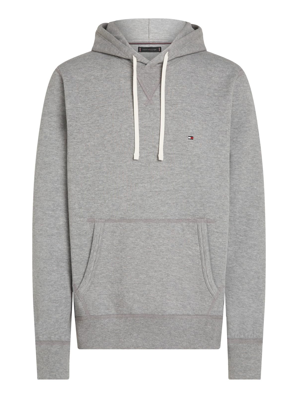 Tommy Hilfiger Męska bluza z kapturem z polaru o regularnym kroju, Szary (średni szary wrzos), XXL