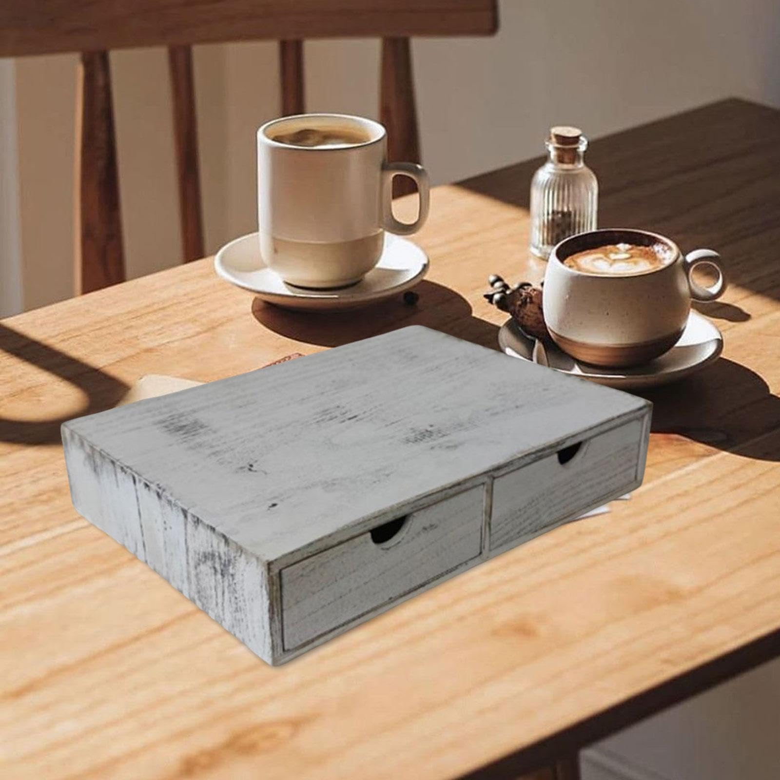 Organizer na kapsułki do kawy w stylu vintage – przechowywanie pod szafką do ekspresów do kawy retro i akcesoria do biura domowego stylowy i oszczędzający miejsce design idealny dla miłośników kawy