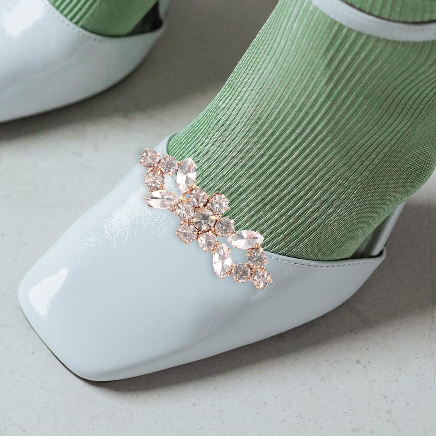 Holibanna Shoe Clip Shoes Jewelry Decoration Rhinestone Bling Clips Sparkling for Wedding Banquet