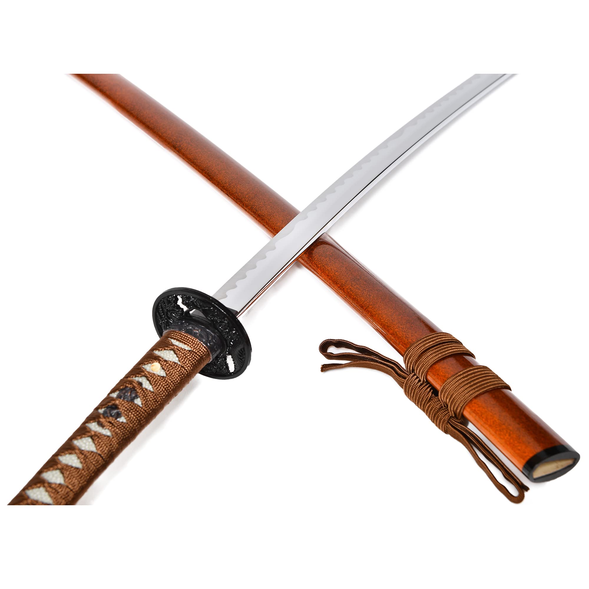 Amazon | 【模造刀】【居合刀】大小刀金茶鞘 漆黒塗木台刀掛セット【五 