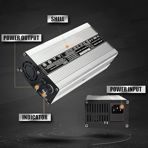 Miniatura 5 de Wztepeng - Cargador de batería para carrito de golf, 36 V, 5 A, enchufe de cargador de pie de cuervo compatible con EZGO Club Car Yamaha, etc.