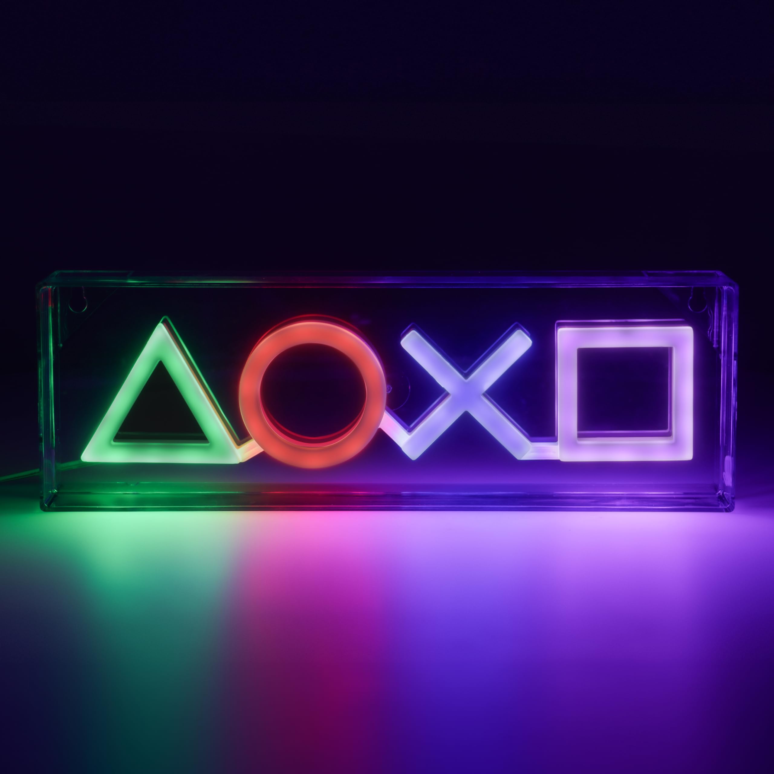 Paladone Lumière LED icônes PlayStation - Officiellement licencié, Panneau lumineux à poser ou fixer au mur, Accessoire de décor pour gamers