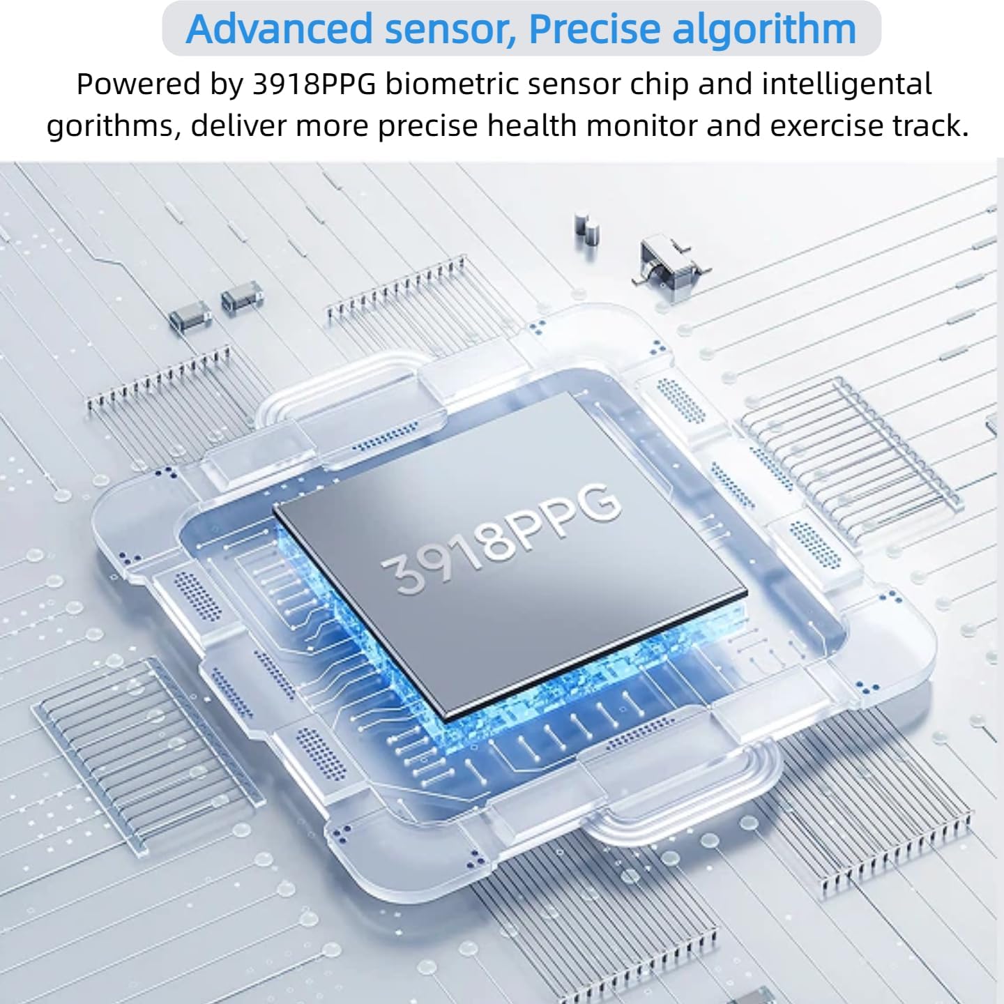 Smart Ring with Exclusive APP（no Subscription fee） & Bluetooth 5.1, Magnetic Charging 18mAh Battery, 24/7 Fitness & Health Monitor (Heart Rate, Blood Oxygen, Sleep Tracking) (Silver, 9#)