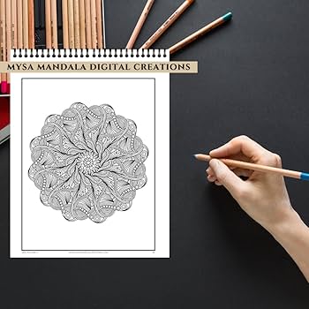 Intricate Patterns Adult Coloring Book - Zen Mandalas Series