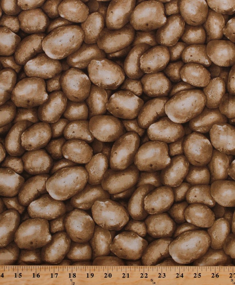 Cotton Potatoes Potato Spuds Farm Fresh Vegetable Vegetables Veggies Gardening Gardener Farmer John Cotton Fabric Print (120-2541)