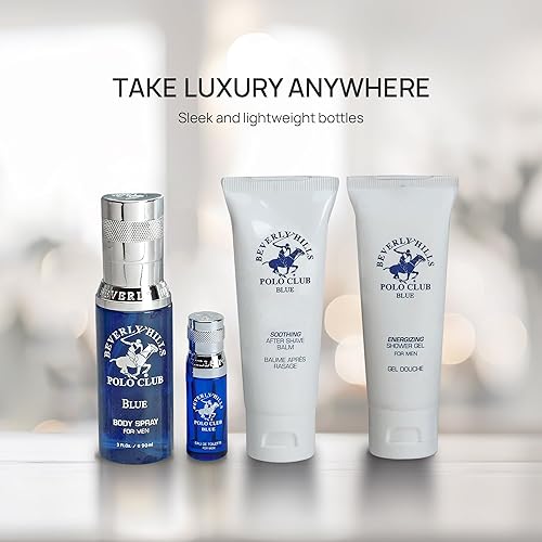 Miniatura 5 de Beverly Hills Polo Club BHPC - Juego de regalo económico de 4 piezas, con Eau de Toilette, spray corporal, gel para después del afeitado y ducha