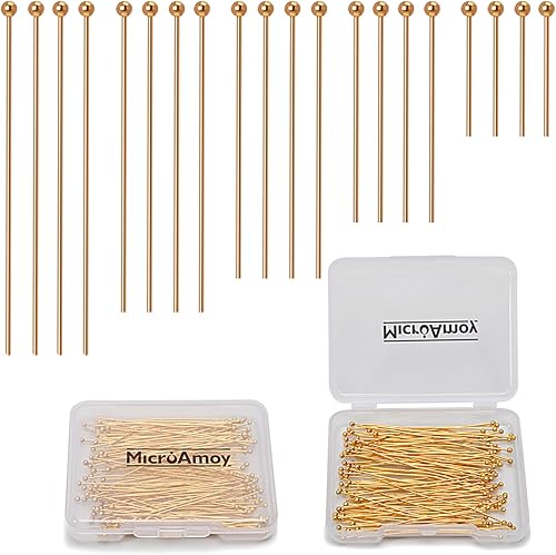 Miniatura 8 de MICROAMOY 260 pines de cabeza plana rellenos de plata que no se deslustran para manualidades, pulseras, suministros de accesorios para fabricación