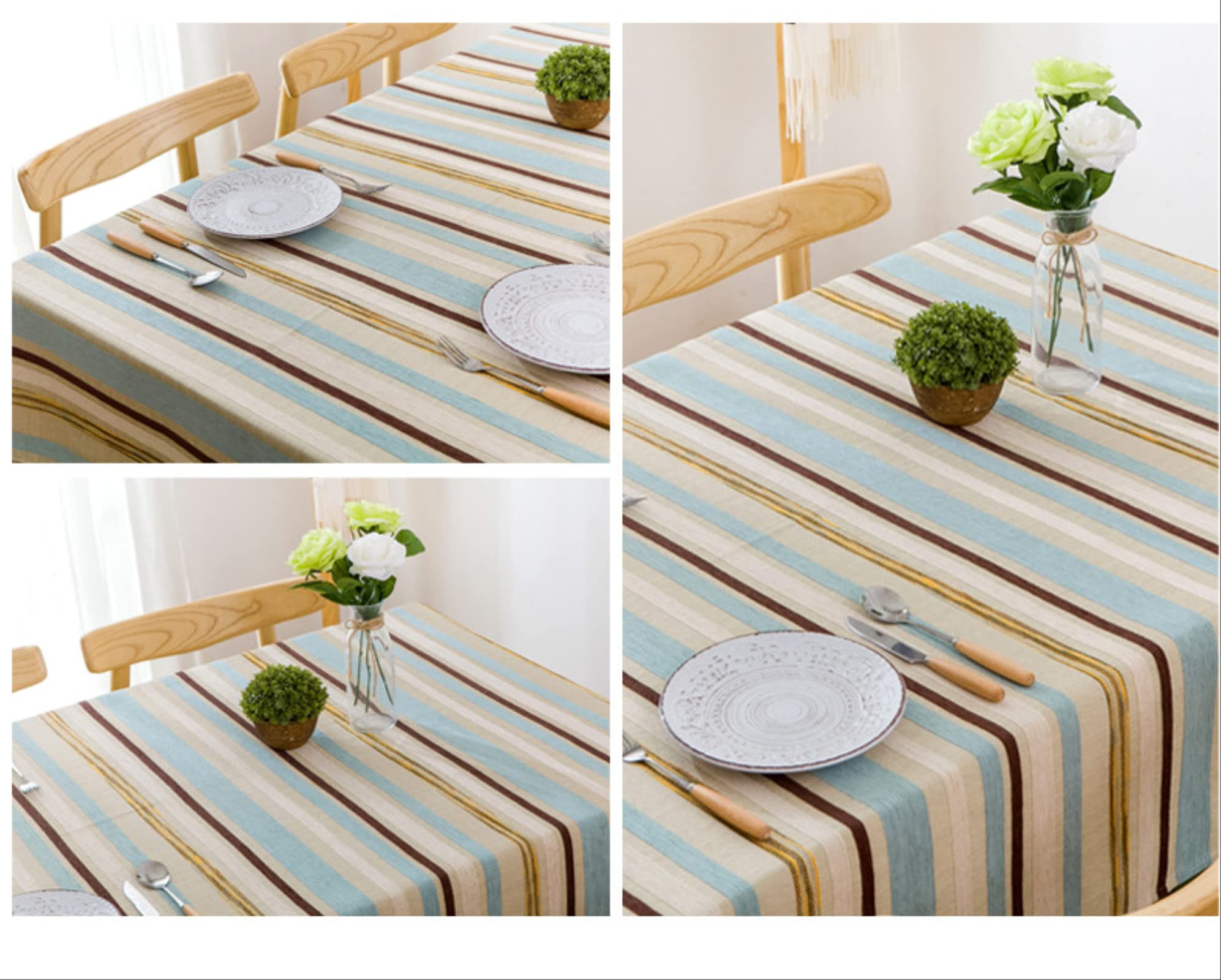 Tovaglia in cotone e lino, per tavoli quadrati, 150 x 150 cm