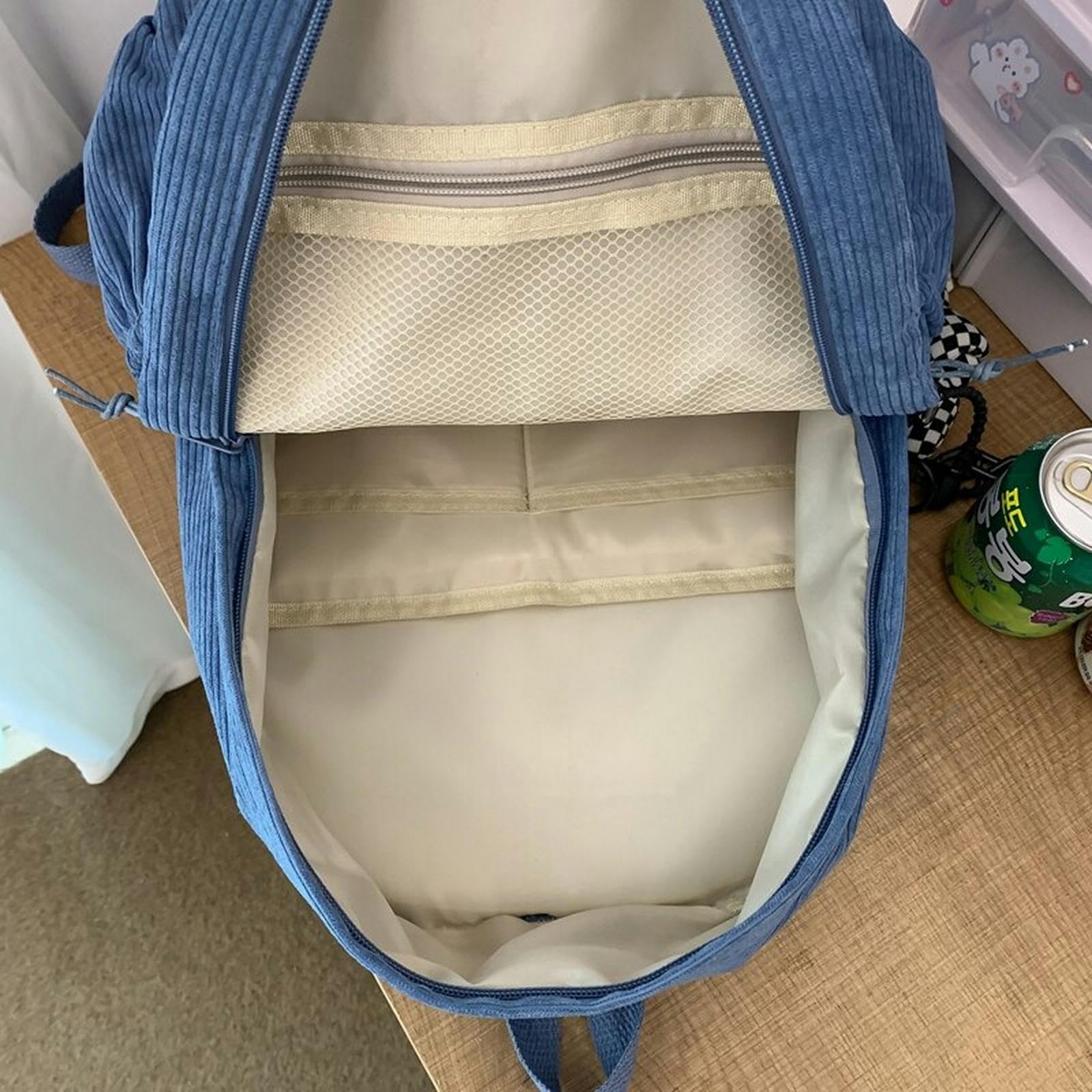 TEidea Schulrucksack Cord -Rucksäcke: Solid Cotton School -Taschen Für Mädchen Im Teenageralter, Ideal Für Einfache Freizeit Oder Reisen, Weiche Taschen Im Winter, Weiche Schläfen-Schwarz